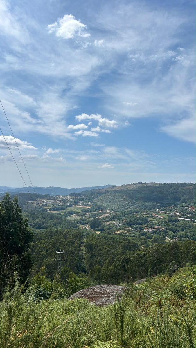 Panoramic view over the valley from the upper land